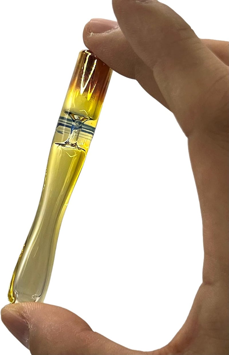 Spring.Rdus 2 PCS 3 Inch long Handmade Golden Borosilicate Glass Tube 11mm 0.4IN OD, 9mm 0.35 ID Glass Blowing Stem Steam Tube - Image 4